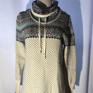 Eddie Bauer tie neck sweater